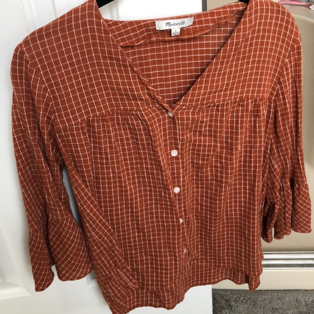 Madewell veranda bell sleeve top